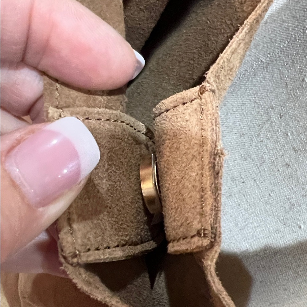 Haute Hippie | Tan Suede/Leather Festival Hobo Bag w/ Matching Mini Bag - Picture 9 of 17